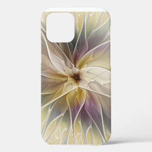 Floral Fantasy Gold Aubergine Abstract Fractal Art iPhone 12 Case