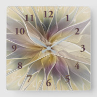 Floral Fantasy Gold Aubergine Abstract Fractal Art