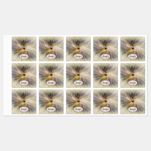 Floral Fantasy Gold Aubergine Fractal Art Own Name
