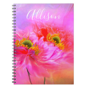 Floral fantasy personalized notebook