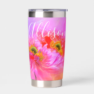 Floral fantasy personalized thermal tumbler