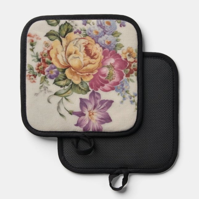 Floral Fantasy  Pot Holder (Front/Back)