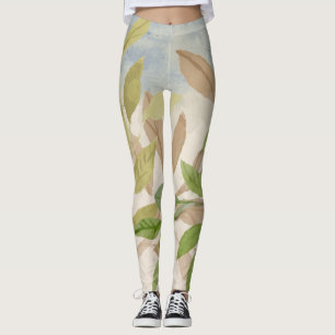 Floral fantasy watercolor leggings