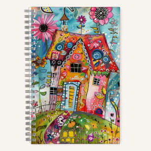 *~* Floral Fantasy  Whimsical AN1 Happy Colorful Notebook