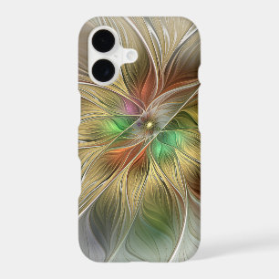Floral Fantasy With Gold Modern Abstract Fractal