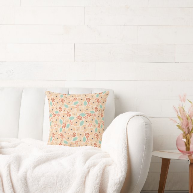 Floral Farmhouse Throw Pillow (Couch)