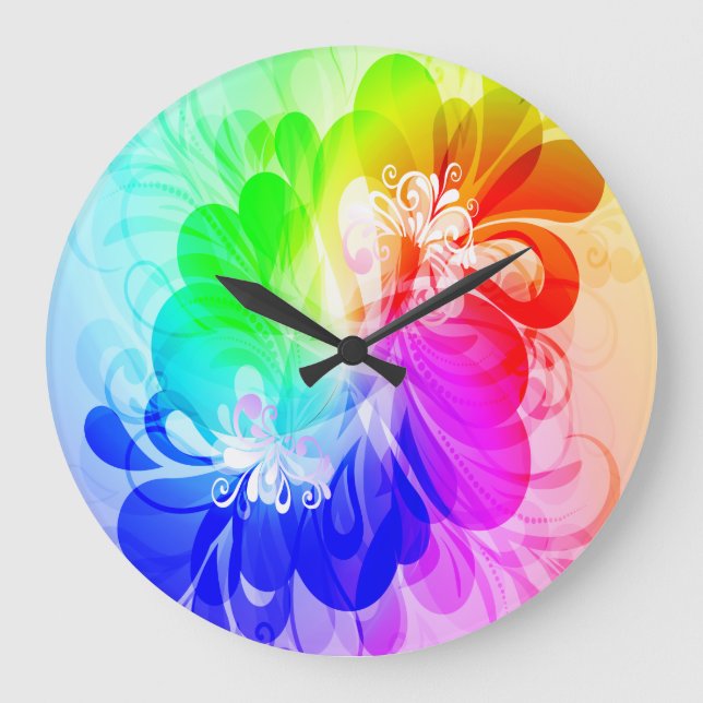 Floral Fashion 5 Wall Clock (Front)