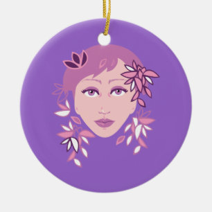 Floral Fashion Ceramic Ornament