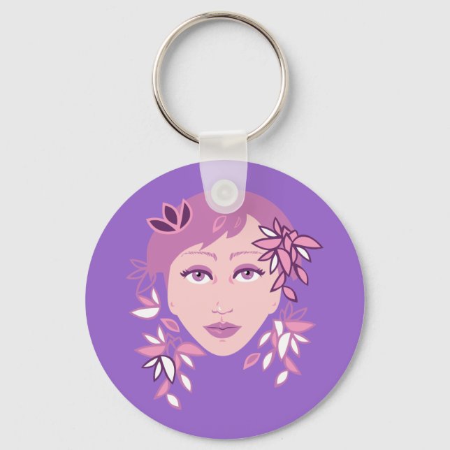 Floral Fashion Keychain (Front)