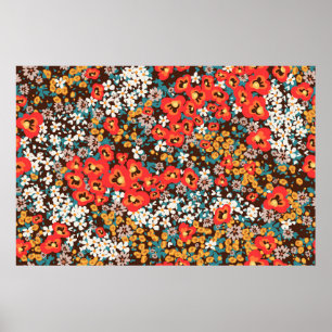 Floral fashion spring, summer woman dress poster