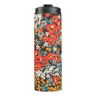 Floral fashion spring, summer woman dress thermal tumbler
