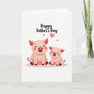 Floral Fathers Day Animal Card