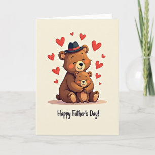 Floral Fathers Day Bears Card