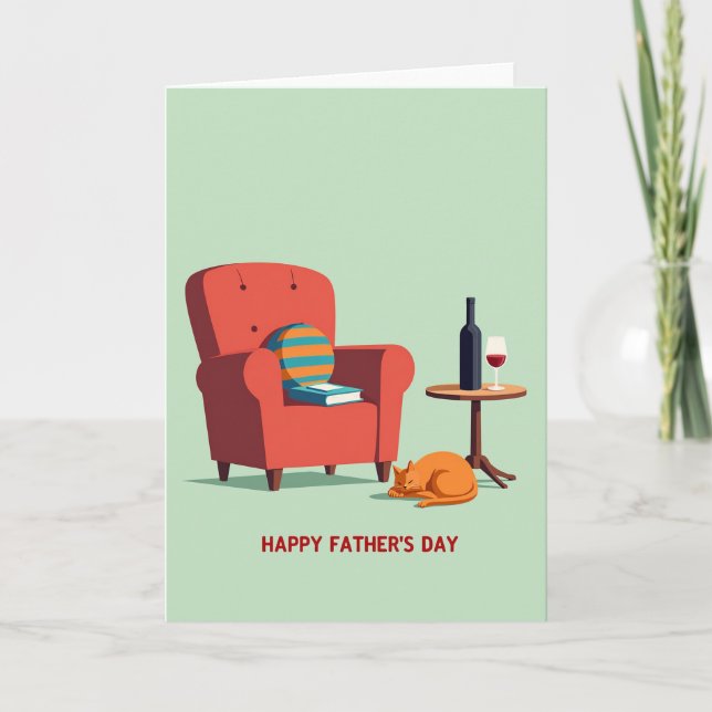 Floral Fathers Day Rest Card (Front)