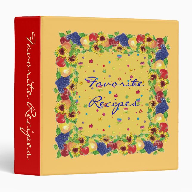 Floral Favourites Recipes binder (Front/Spine)
