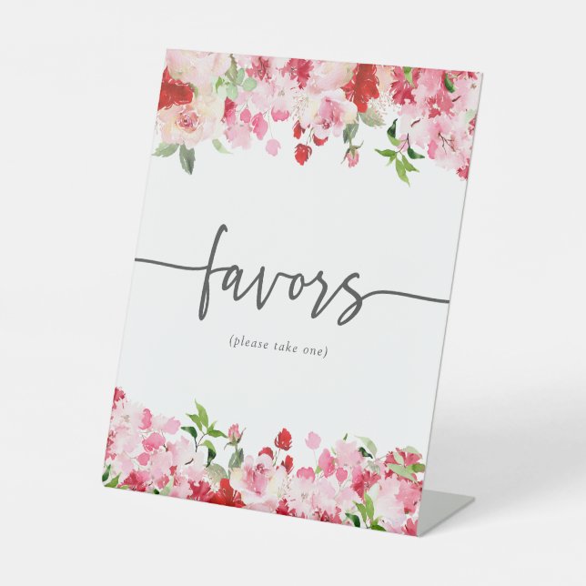 Floral Favours Pedestal Sign (Front)