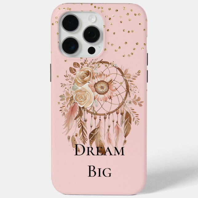 Floral Feathers Dream Catcher Case-Mate iPhone Case (Back)