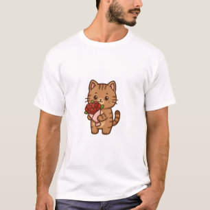 Floral Feline Love Boxy T-Shirt