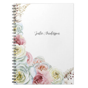 Floral feminine personal notebook
