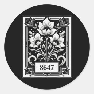 Floral Feminist 8647 Anti-trump Human Rights Funny Classic Round Sticker