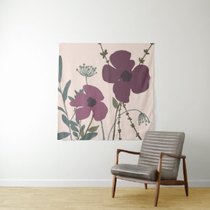 Floral Fields Modern  Tapestry