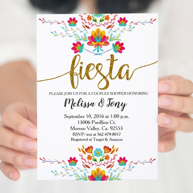 Floral Fiesta Couples Douche Invitation (Créateur téléchargé)