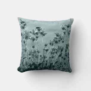Floral Fine Art Photograph in Monochrome Throw Pillow