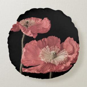 Floral fine art still life pastel color macro of a round pillow