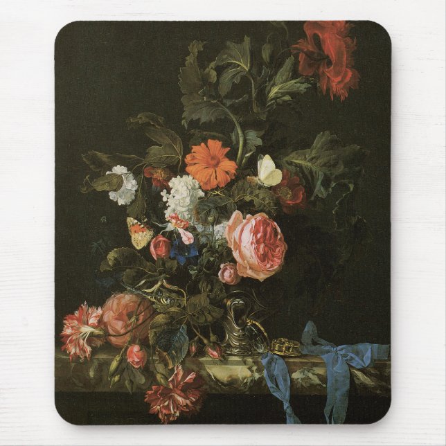 Floral Fine Art with Roses Mouse Pad (Front)