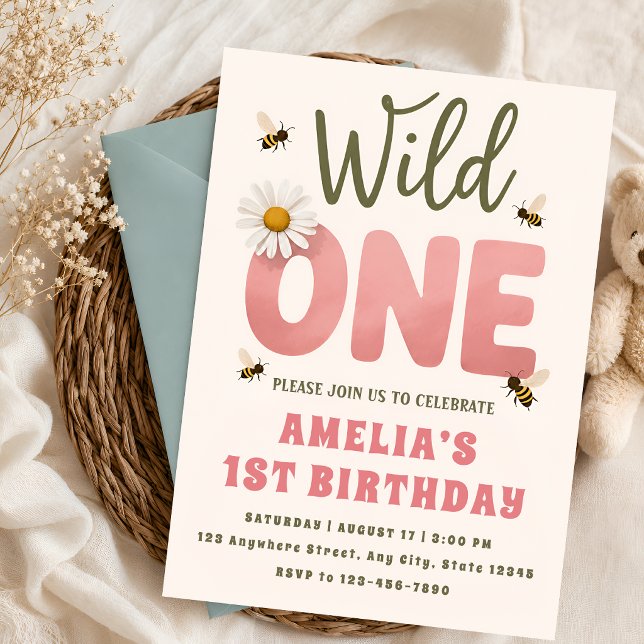 Floral First Birthday Party Invite (Creator Uploaded)