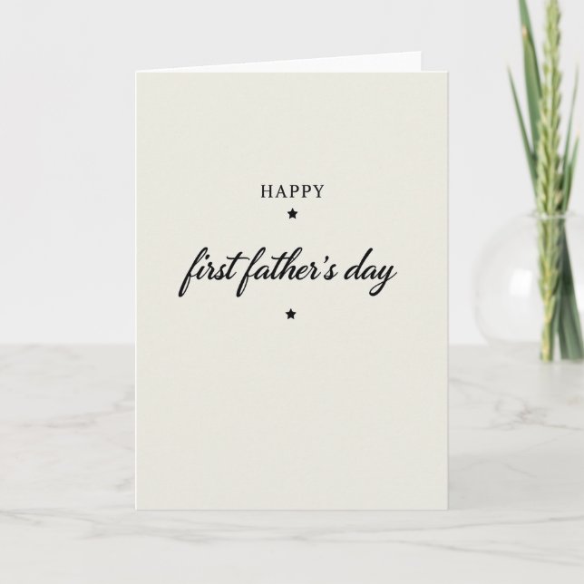 Floral First Fathers Day Card (Front)