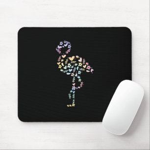 Floral Flamingo Cute Animal Aesthetic Lover Gift  Mouse Pad