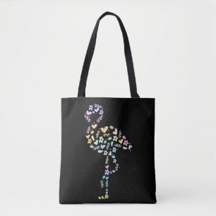 Floral Flamingo Cute Animal Aesthetic Lover Gift  Tote Bag