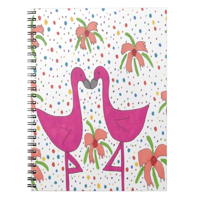 Floral Flamingo Fiesta Notebook (Front)