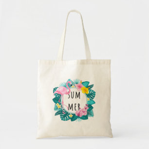 Floral Flamingo Summer Bliss Tote Bag