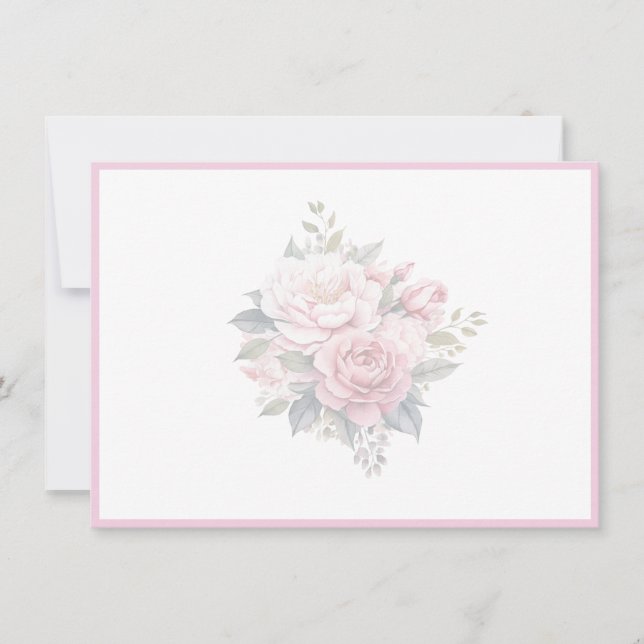 Floral Flat Note Card (Front)