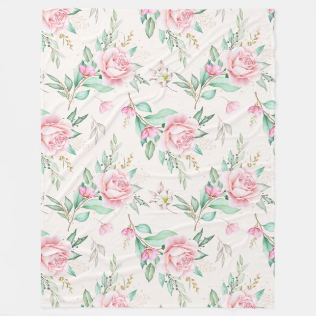 Floral Fleece Blanket (Front)