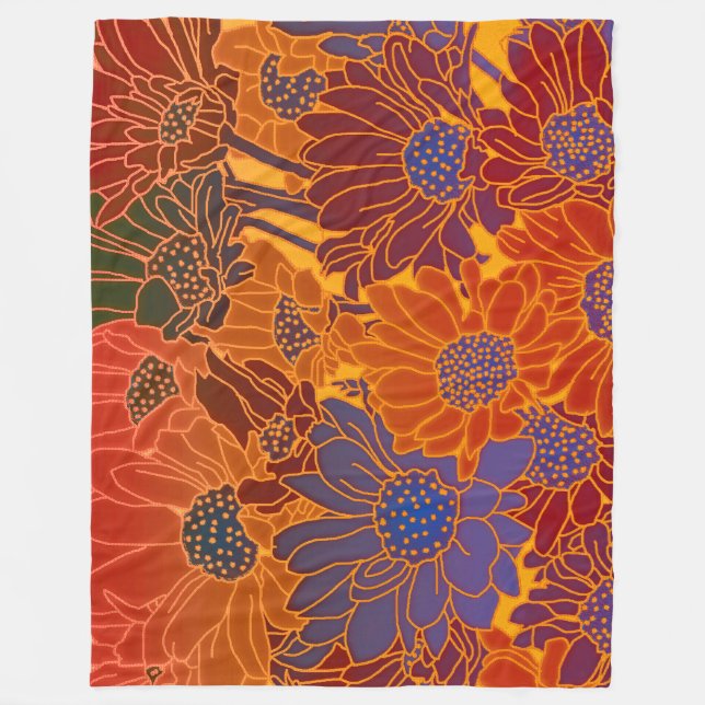Floral Fleece Blanket (Front)