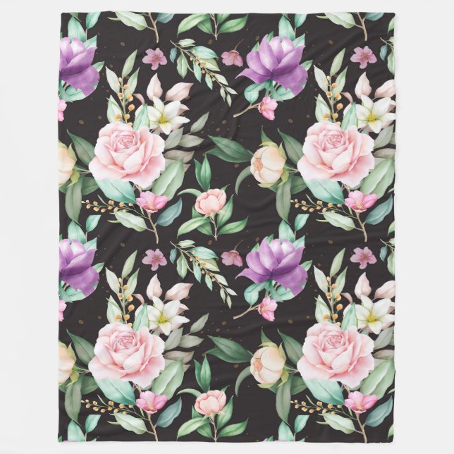 Floral Fleece Blanket (Front)