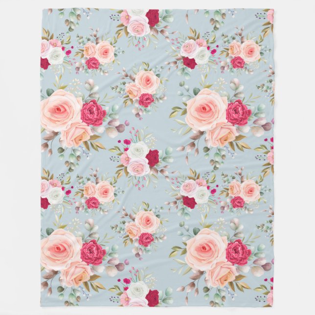 Floral Fleece Blanket (Front)