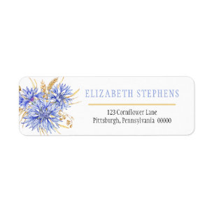 Floral Fleur sauvage bleu Cornflower