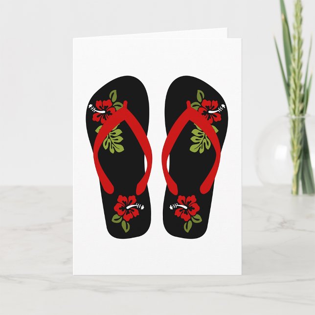 Floral Flip Flops Greeting Cards (Creator Uploaded)