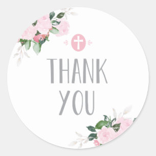 Floral Floroms Religieux Merci Sticker
