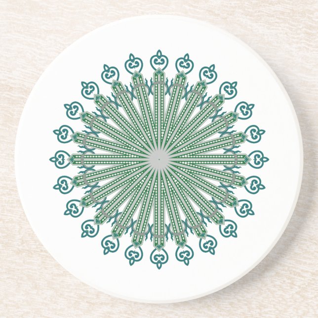 Floral Flourish Design Coasters (Front)