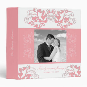 Floral Flourish Sweet Pink Wedding Photo Binder