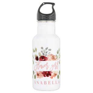 floral flower bachelorette bridal shower tote 532 ml water bottle