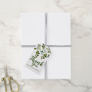 Floral flower greenery baby shower thank you tag
