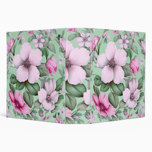 Floral Flower Pastel Colour Garden Nature Lover Binder
