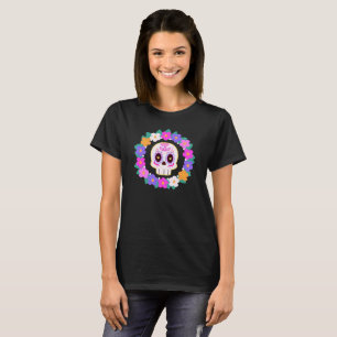 Floral Flower Sugar Skull T-Shirt