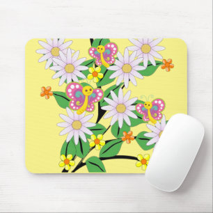 Floral Flowers Butterfly Mouse Pad! Pad